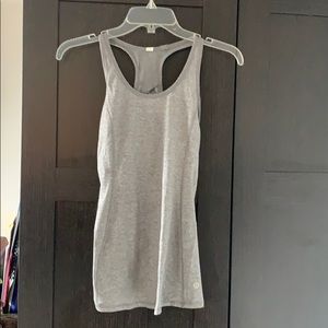 Workout top with cutout in back